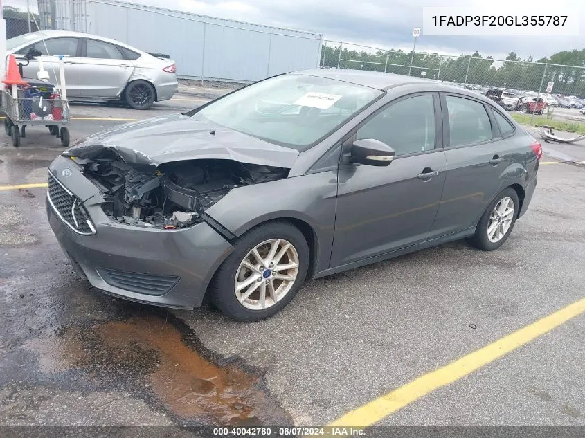 1FADP3F20GL355787 2016 Ford Focus Se