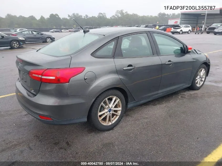 1FADP3F20GL355787 2016 Ford Focus Se