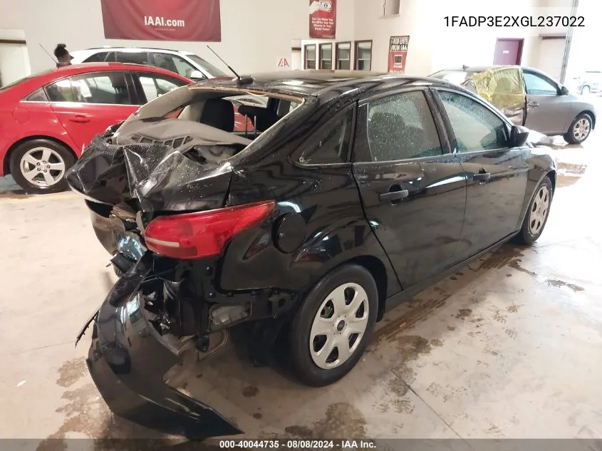 1FADP3E2XGL237022 2016 Ford Focus S