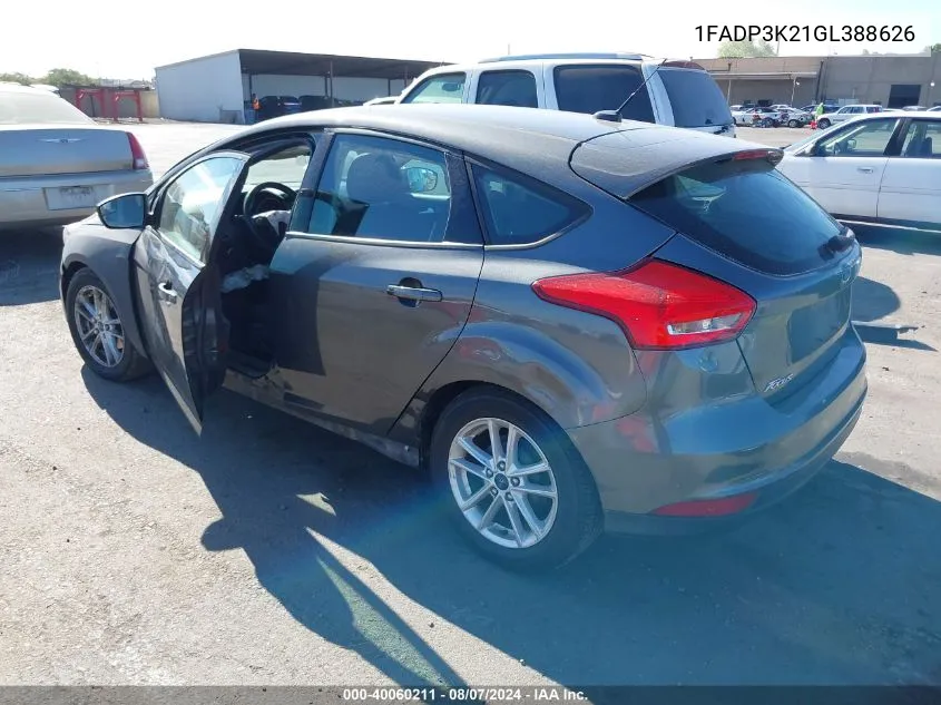 1FADP3K21GL388626 2016 Ford Focus Se