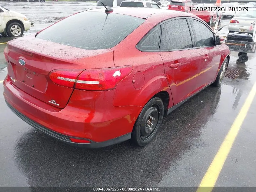 1FADP3F22GL205079 2016 Ford Focus Se