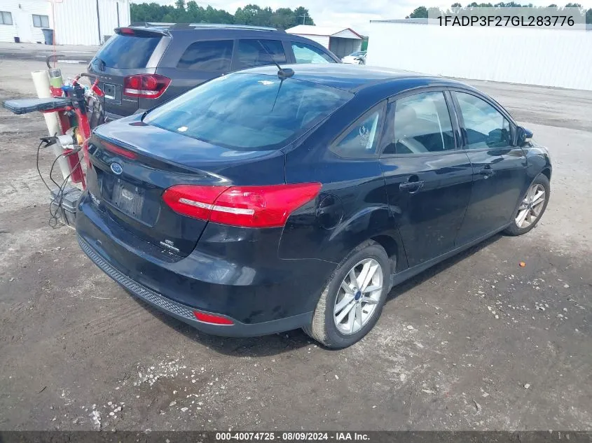 1FADP3F27GL283776 2016 Ford Focus Se