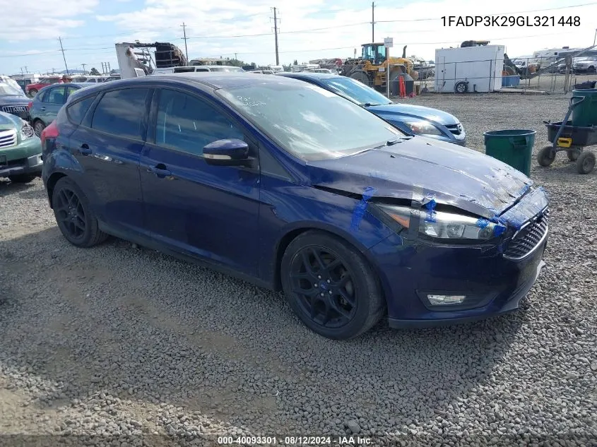 1FADP3K29GL321448 2016 Ford Focus Se