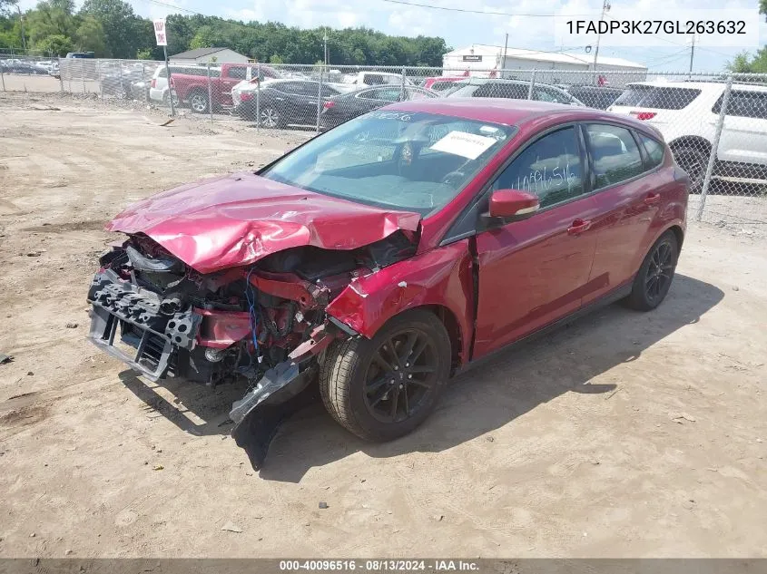 2016 Ford Focus Se VIN: 1FADP3K27GL263632 Lot: 40096516