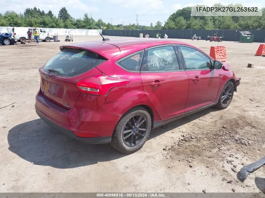 2016 Ford Focus Se VIN: 1FADP3K27GL263632 Lot: 40096516