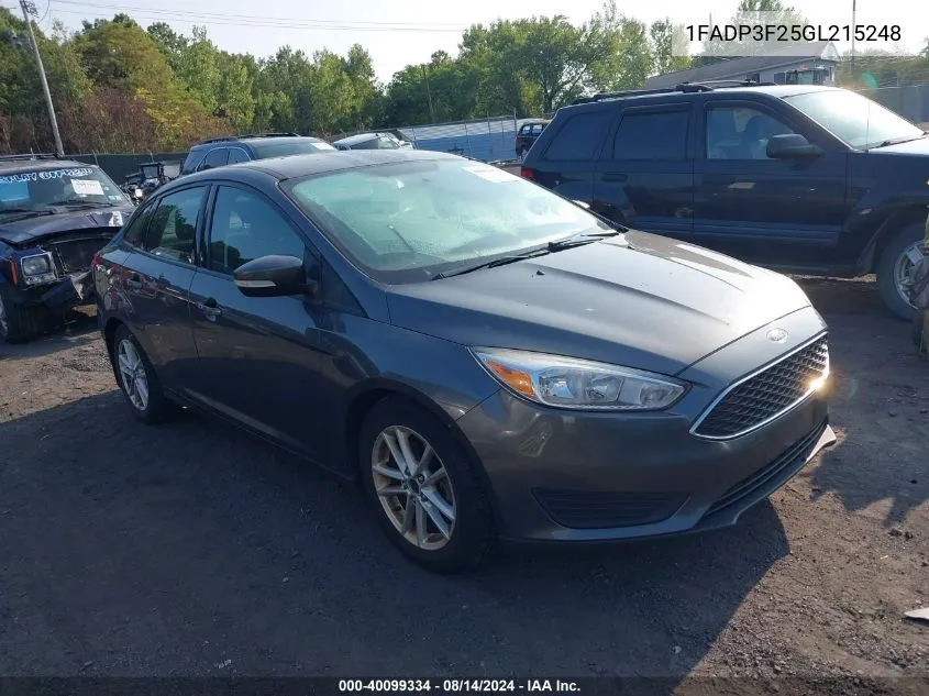 1FADP3F25GL215248 2016 Ford Focus Se