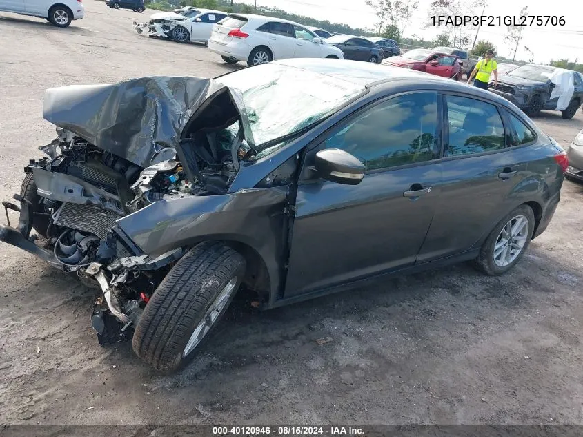 1FADP3F21GL275706 2016 Ford Focus Se