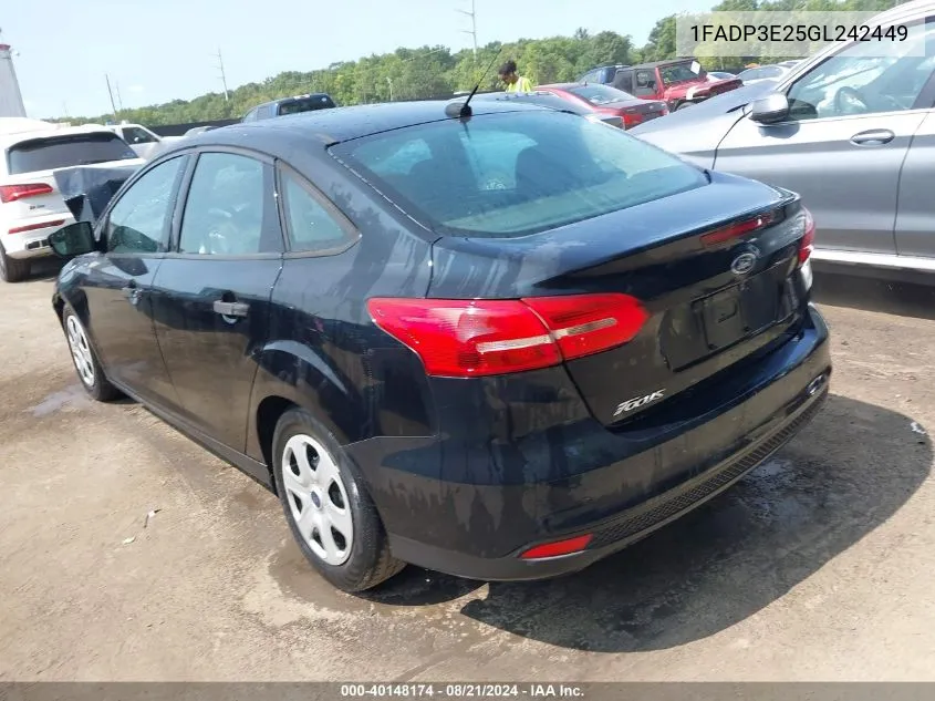 1FADP3E25GL242449 2016 Ford Focus S