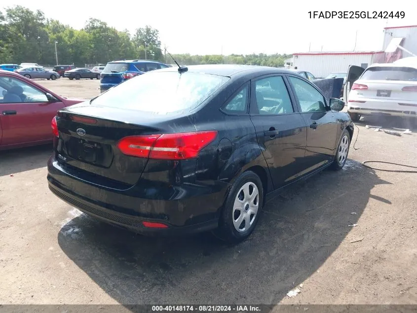 1FADP3E25GL242449 2016 Ford Focus S