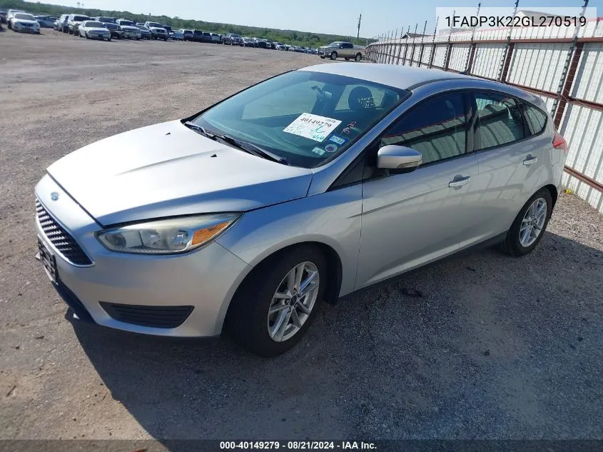 1FADP3K22GL270519 2016 Ford Focus Se