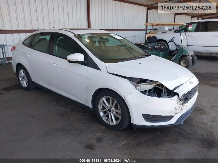 2016 Ford Focus Se VIN: 1FADP3F25GL264238 Lot: 40158591