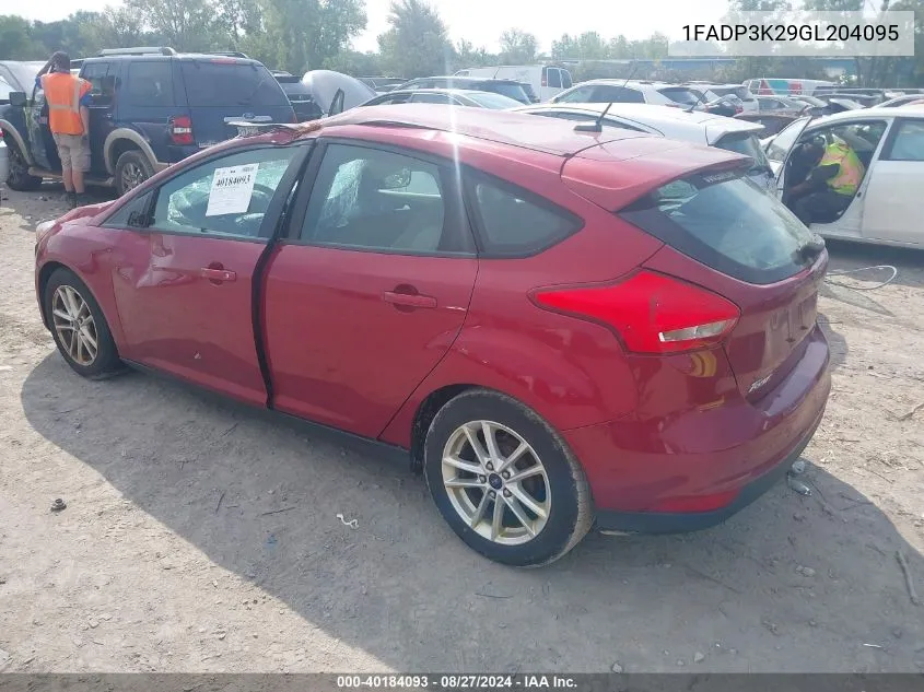 1FADP3K29GL204095 2016 Ford Focus Se