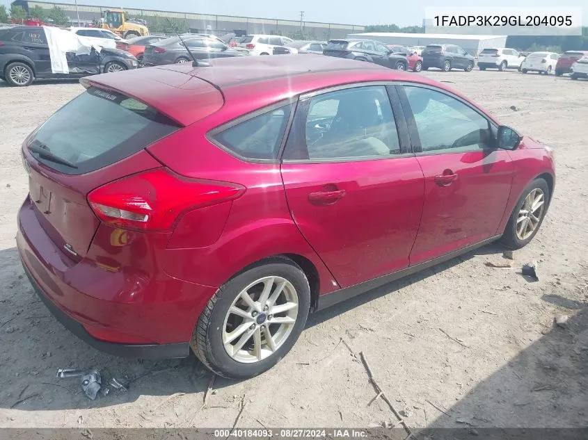 1FADP3K29GL204095 2016 Ford Focus Se