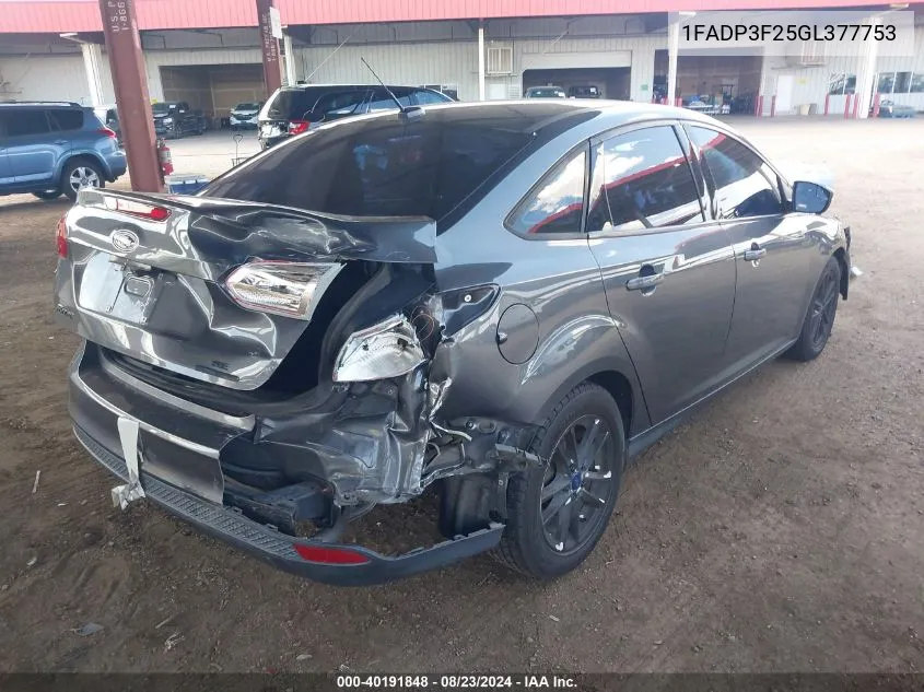 1FADP3F25GL377753 2016 Ford Focus Se