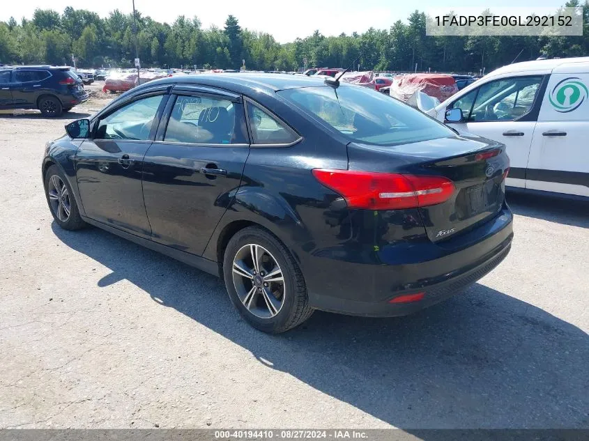 1FADP3FE0GL292152 2016 Ford Focus Se