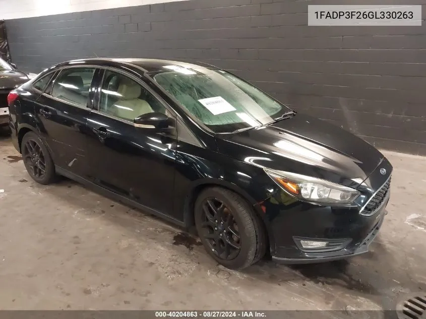 2016 Ford Focus Se VIN: 1FADP3F26GL330263 Lot: 40204863