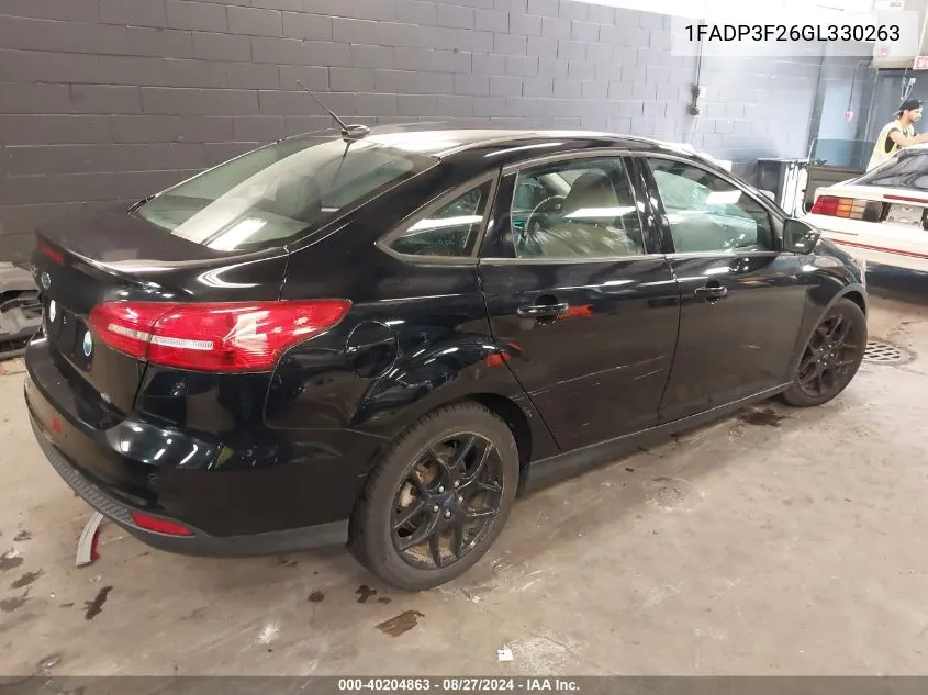 2016 Ford Focus Se VIN: 1FADP3F26GL330263 Lot: 40204863