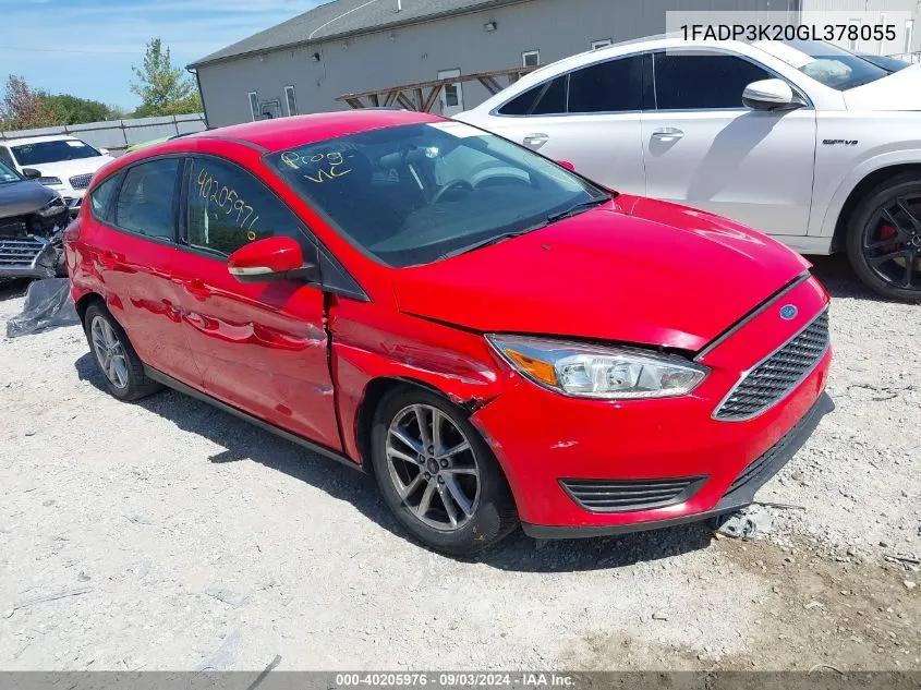 2016 Ford Focus Se VIN: 1FADP3K20GL378055 Lot: 40205976