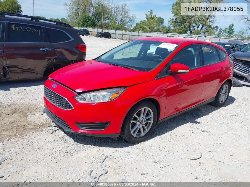 1FADP3K20GL378055 2016 Ford Focus Se