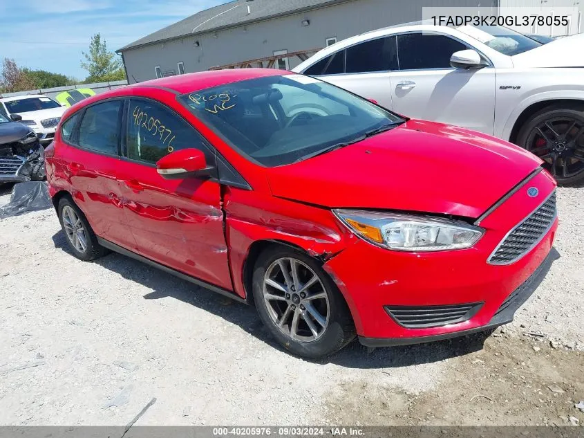 1FADP3K20GL378055 2016 Ford Focus Se