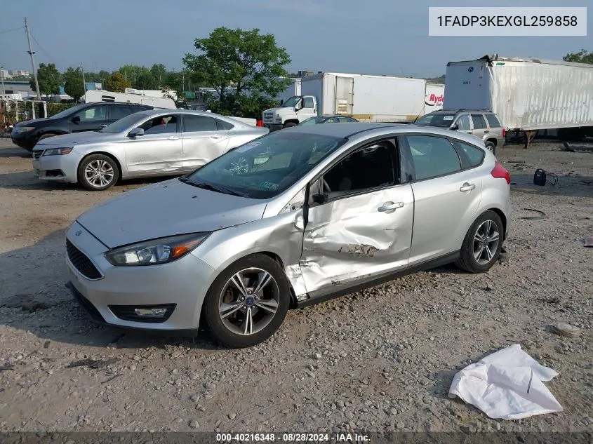 2016 Ford Focus Se VIN: 1FADP3KEXGL259858 Lot: 40216348