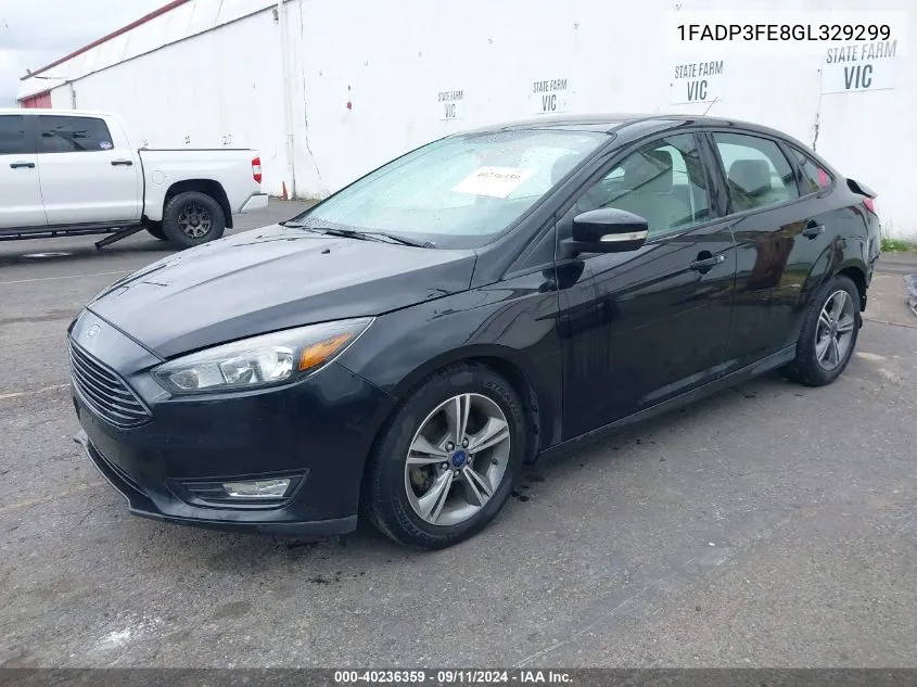 2016 Ford Focus Se VIN: 1FADP3FE8GL329299 Lot: 40236359