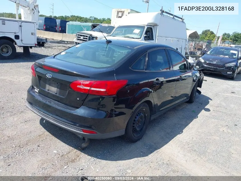 1FADP3E20GL328168 2016 Ford Focus S