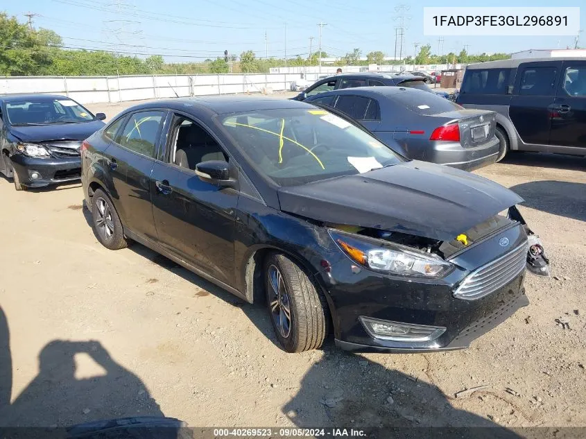 2016 Ford Focus Se VIN: 1FADP3FE3GL296891 Lot: 40269523