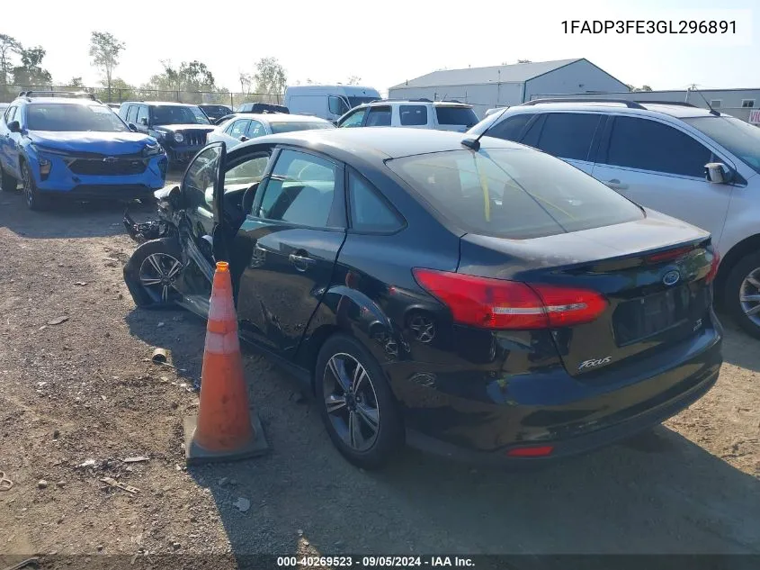 2016 Ford Focus Se VIN: 1FADP3FE3GL296891 Lot: 40269523