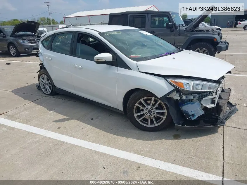 2016 Ford Focus Se VIN: 1FADP3K24GL386823 Lot: 40269678