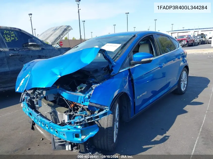 1FADP3R40GL344284 2016 Ford Focus Electric