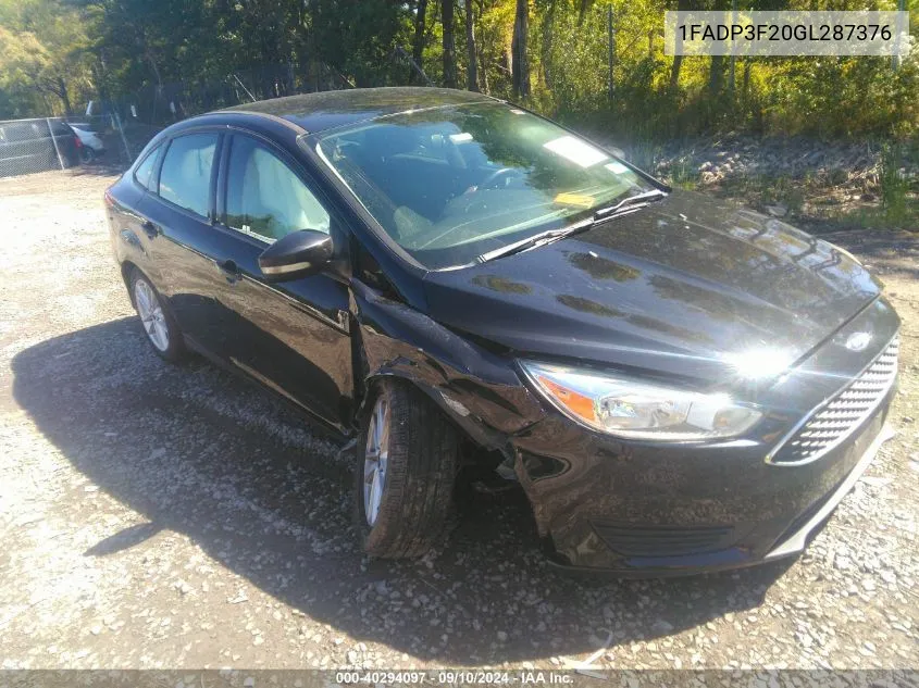 2016 Ford Focus Se VIN: 1FADP3F20GL287376 Lot: 40294097