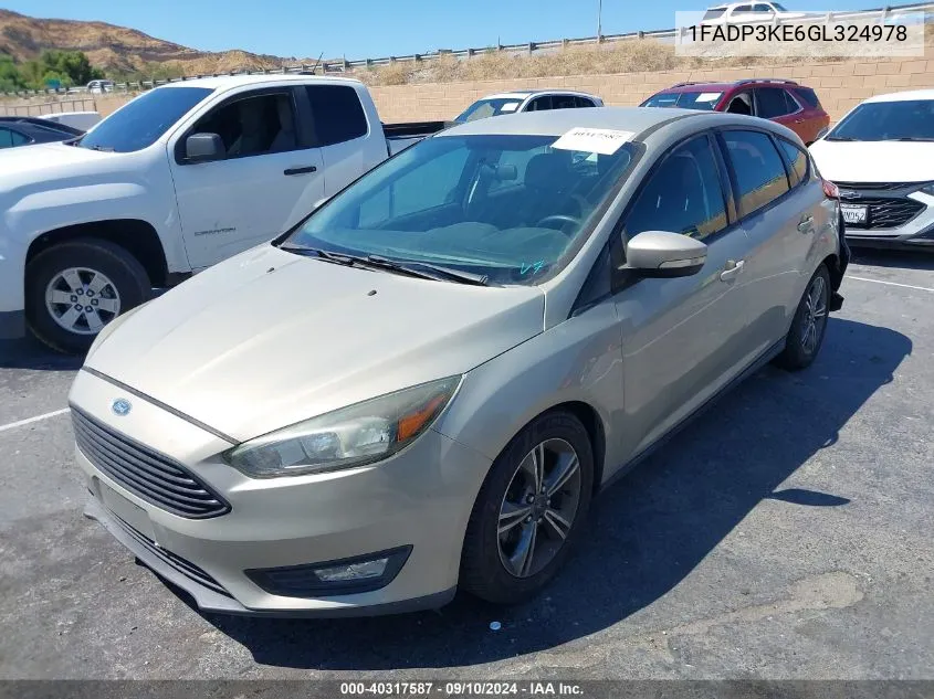 1FADP3KE6GL324978 2016 Ford Focus Se