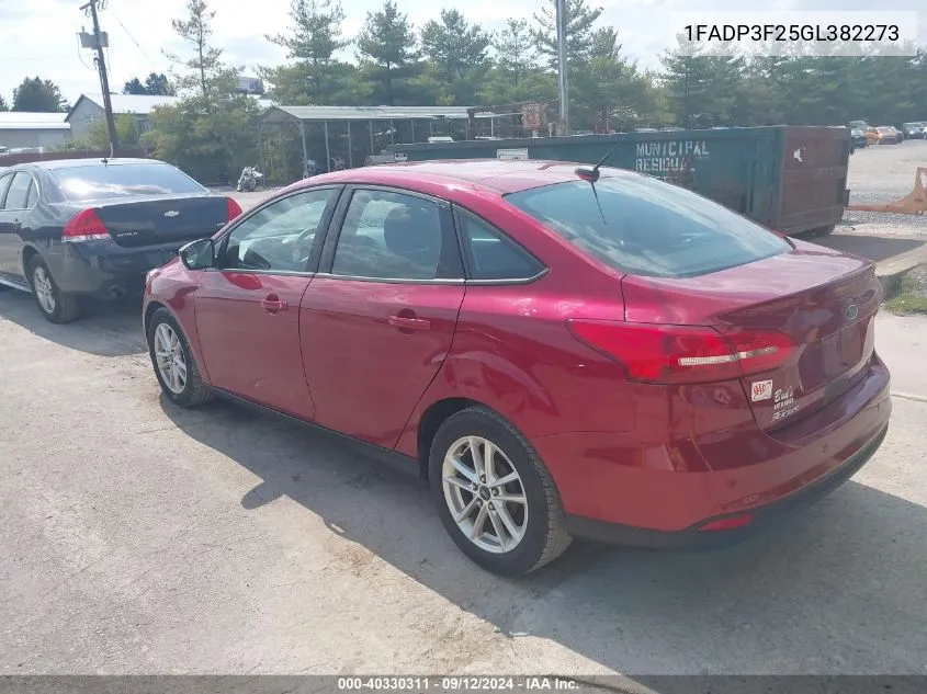 1FADP3F25GL382273 2016 Ford Focus Se