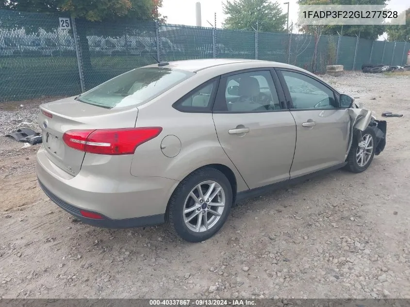 1FADP3F22GL277528 2016 Ford Focus Se