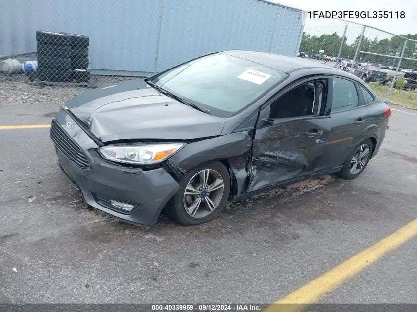 2016 Ford Focus Se VIN: 1FADP3FE9GL355118 Lot: 40339959