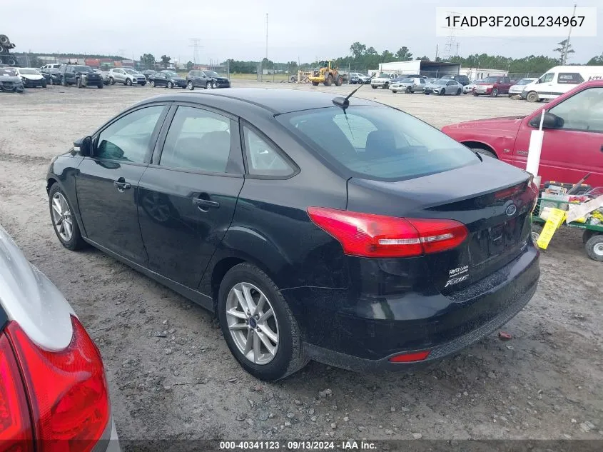 1FADP3F20GL234967 2016 Ford Focus Se