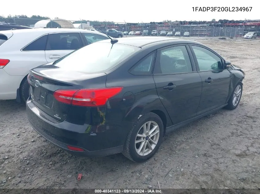 1FADP3F20GL234967 2016 Ford Focus Se