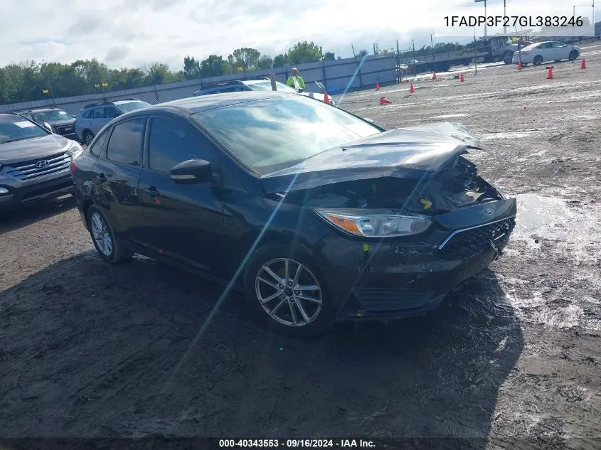 1FADP3F27GL383246 2016 Ford Focus Se