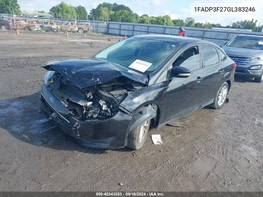 1FADP3F27GL383246 2016 Ford Focus Se