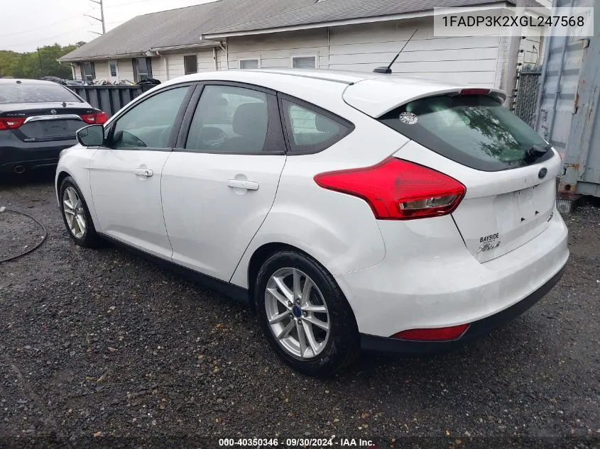 2016 Ford Focus Se VIN: 1FADP3K2XGL247568 Lot: 40350346