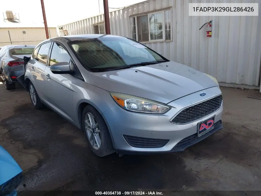 2016 Ford Focus Se VIN: 1FADP3K29GL286426 Lot: 40354738