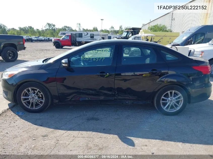 1FADP3F25GL222152 2016 Ford Focus Se