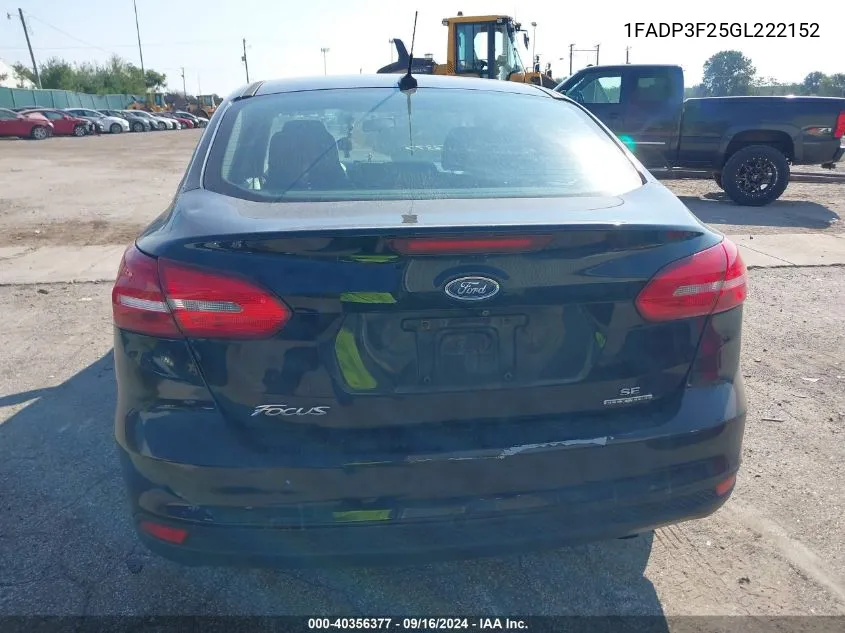 1FADP3F25GL222152 2016 Ford Focus Se