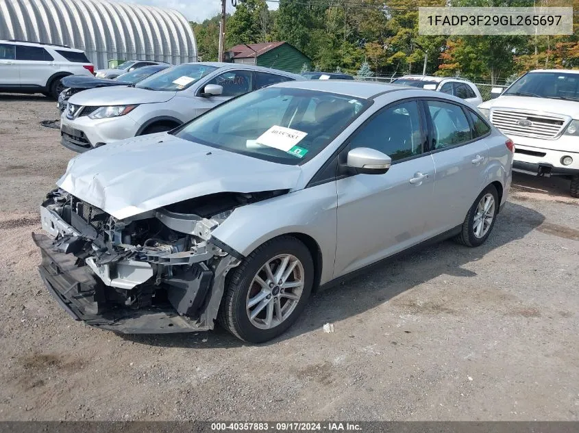 1FADP3F29GL265697 2016 Ford Focus Se