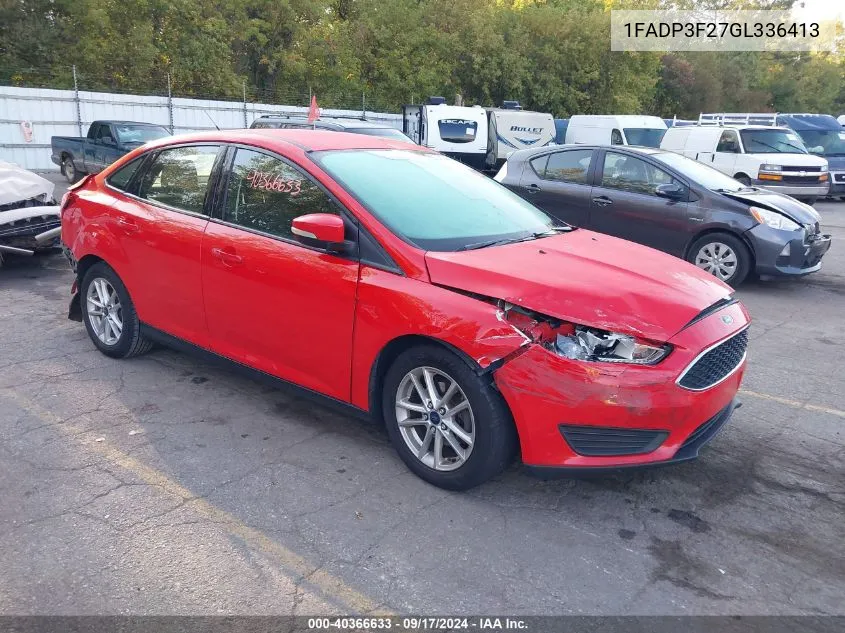 2016 Ford Focus Se VIN: 1FADP3F27GL336413 Lot: 40366633