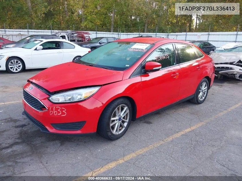 2016 Ford Focus Se VIN: 1FADP3F27GL336413 Lot: 40366633