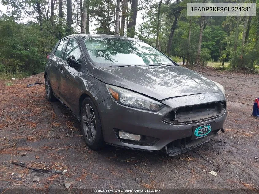 1FADP3KE8GL224381 2016 Ford Focus Se