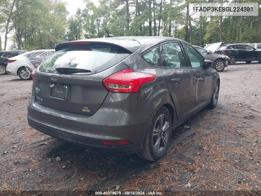 2016 Ford Focus Se VIN: 1FADP3KE8GL224381 Lot: 40379679