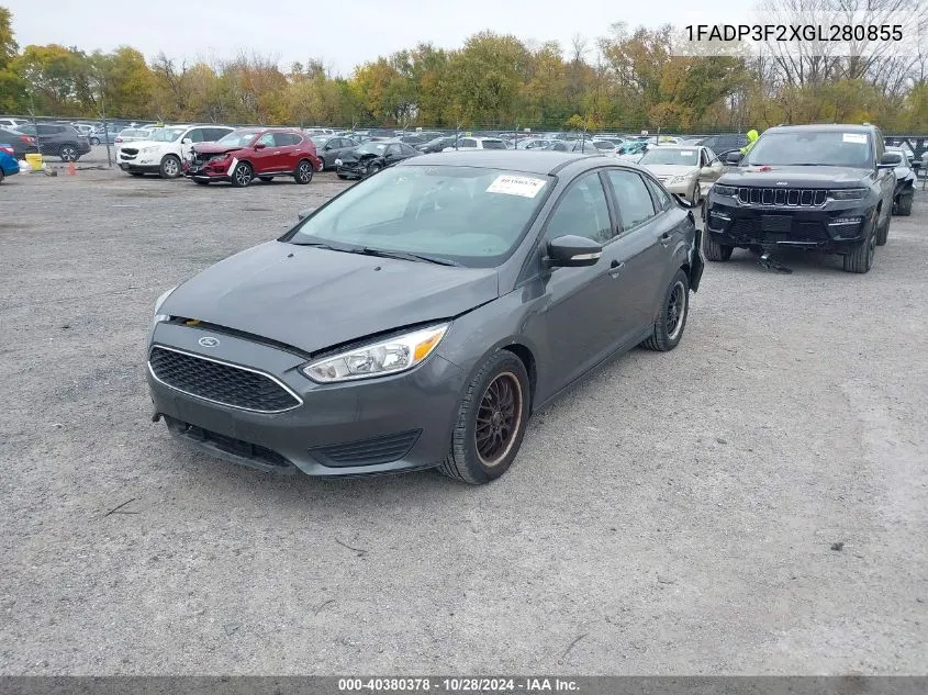 2016 Ford Focus Se VIN: 1FADP3F2XGL280855 Lot: 40380378